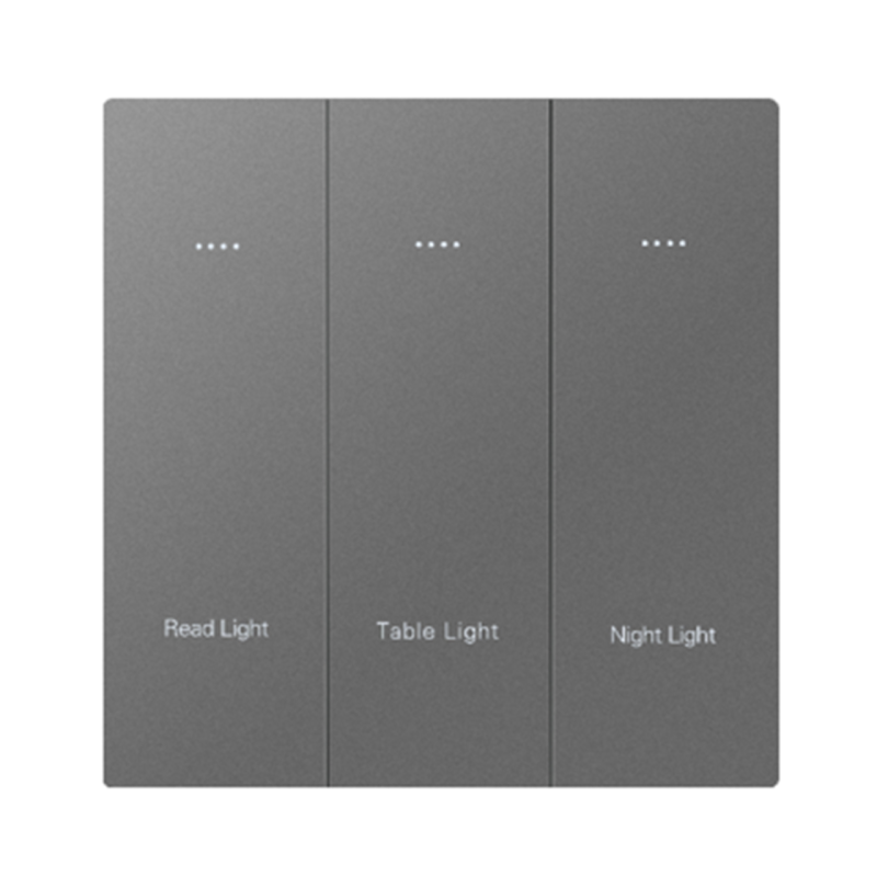 Interruptor de 4 Botões e 2 Cenas Alumínio ZIGBEE - IN-L6A-Z-4-S2