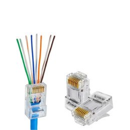 Conector RJ45 CAT6 Fácil de Crimpar MG45IU
