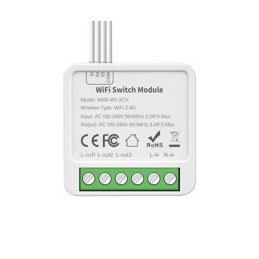 Módulo Inteligente WiFi Tuya 10A – 3 Canais-MINI-W1-3CH