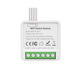 Módulo Inteligente WiFi Tuya 10A – 4 Canais (4 Gang)-MINI-W1-4CH