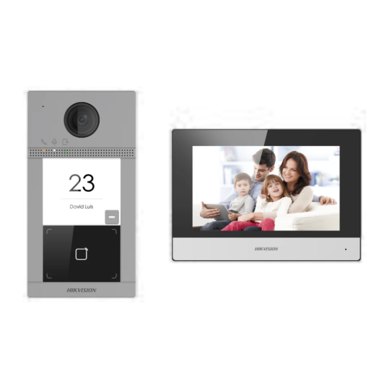 Kit videoporteiro IP - Hikvision DS-KIS604-P(C)