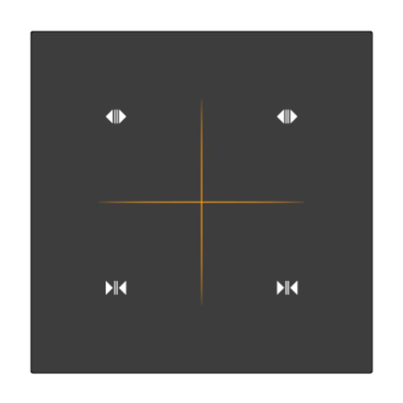 Interruptor de cortina 2 Motores INDERLUX - XUC2