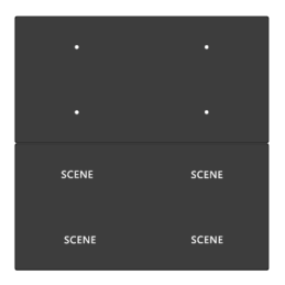 Interruptor 4 Botões + 4 Cenas INDERLUX - XU4C4