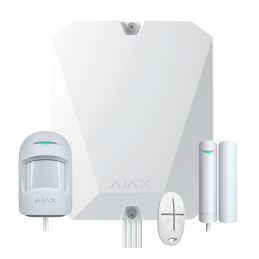 Kit Ajax por cabo - KIT-FIBRA-HUBHYBRID-W