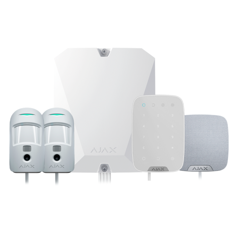 Kit Ajax por cabo - FIBRA-KIT3-PRO-2G-W