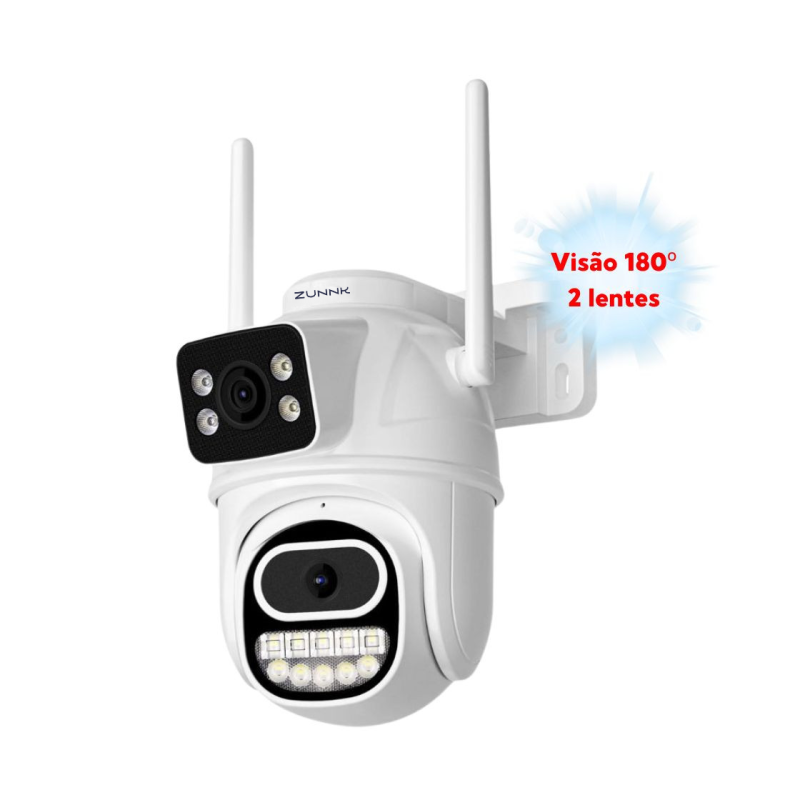 Câmara de Vigilância Exterior Rotativa 4MP X2 Dual icsee - ZKB04DW
