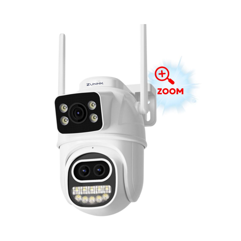 Câmara de Vigilância Exterior Rotativa 4MP X3 Triple icsee - ZKB043DW