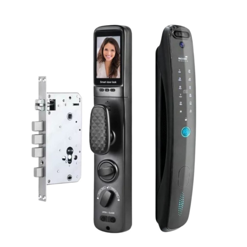 ZUUNK Fechadura Inteligente com leitura facial Kit Completo - ZFGTY12