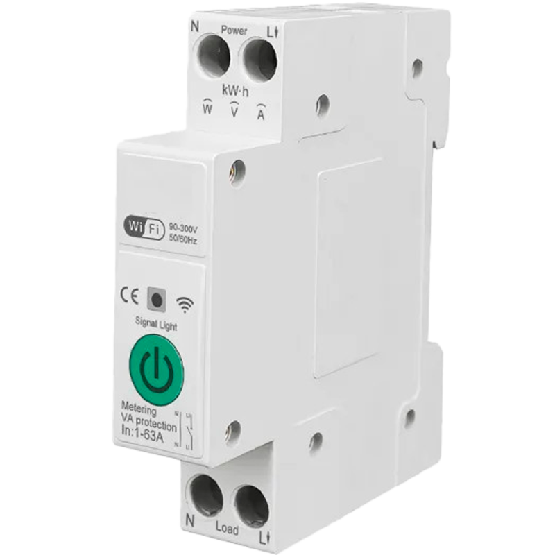 Disjuntor Interruptor para calha DIN Medidor de consumo