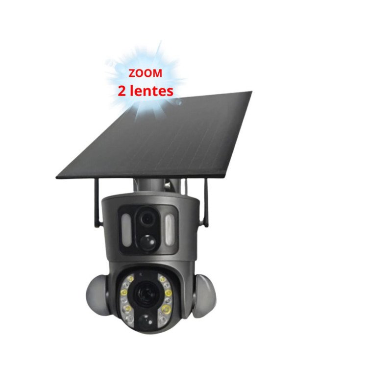 Câmara de Vigilância Rotativa Bateria/Solar 5mp Dual 4G - ZKSRTZ054G