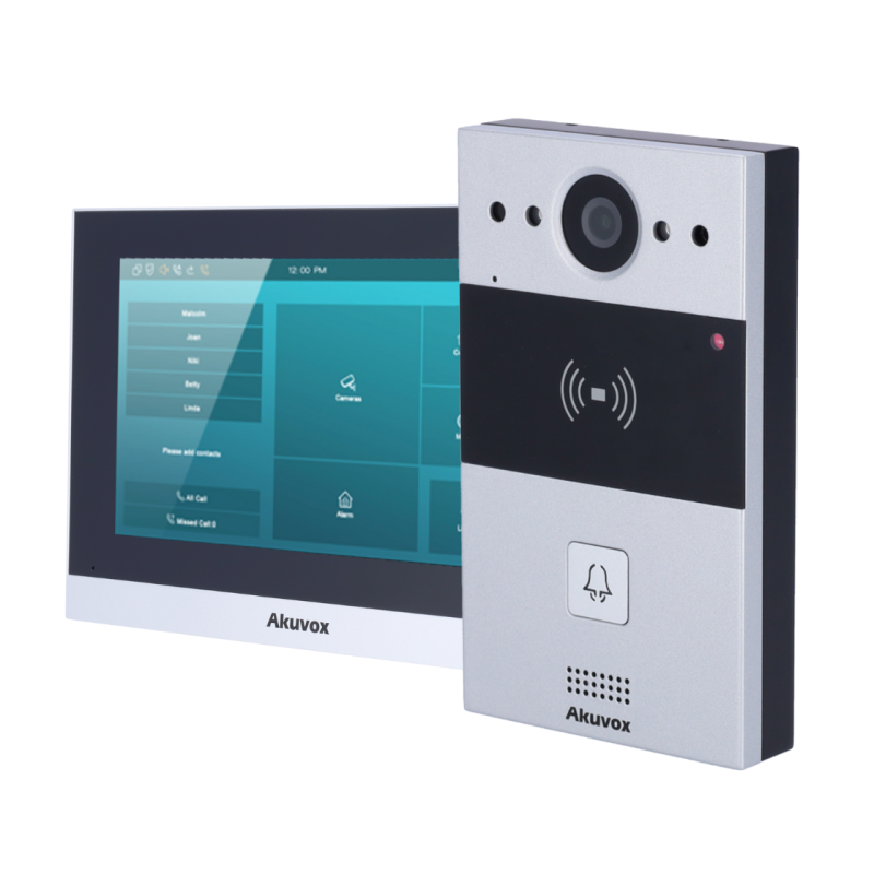 Kit vídeo porteiro 2 fios Akubox - AK-KIT02-2