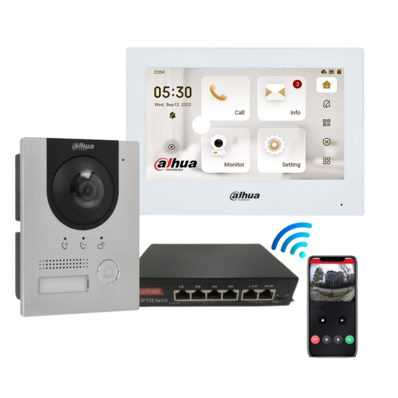 Dahua Videoporteiro inteligente Cabo POE - KTP01-VTH2621GW-P