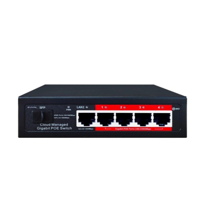ZUNNK POE Switch 4 Portas Gigabit Cloud - ZKS4P