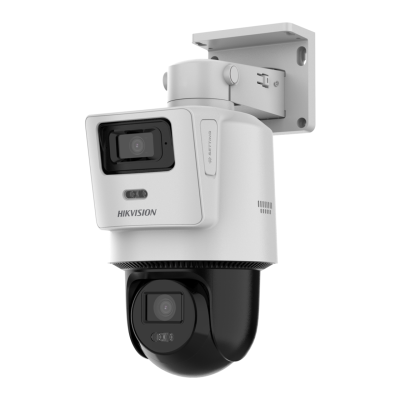 Câmara IP Hikvision PTZ PoE TandemVu com Lente Fixa de 4MP+4MP - DS-2SE2C400MWG-E14(2.8/8mm)
