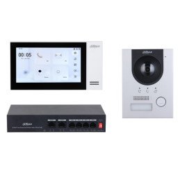 Dahua KTP01L-S2(F) – Kit Vídeo Porteiro IP com Placa Exterior de Embutir e Monitor Interior