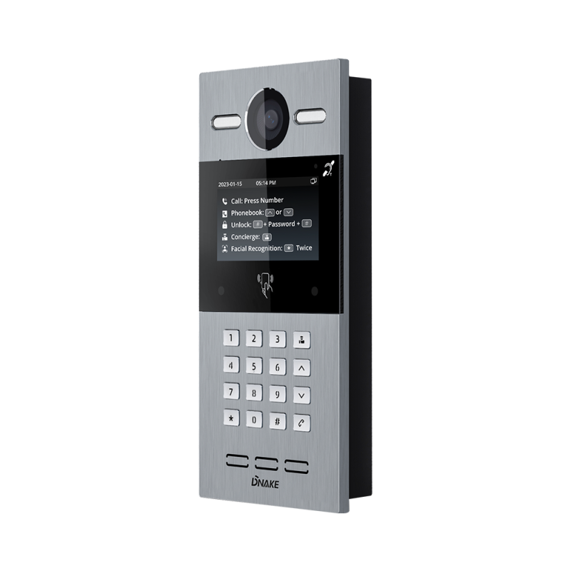 Unidade Exterior IP DNAKE com reconhecimento facial S615/S