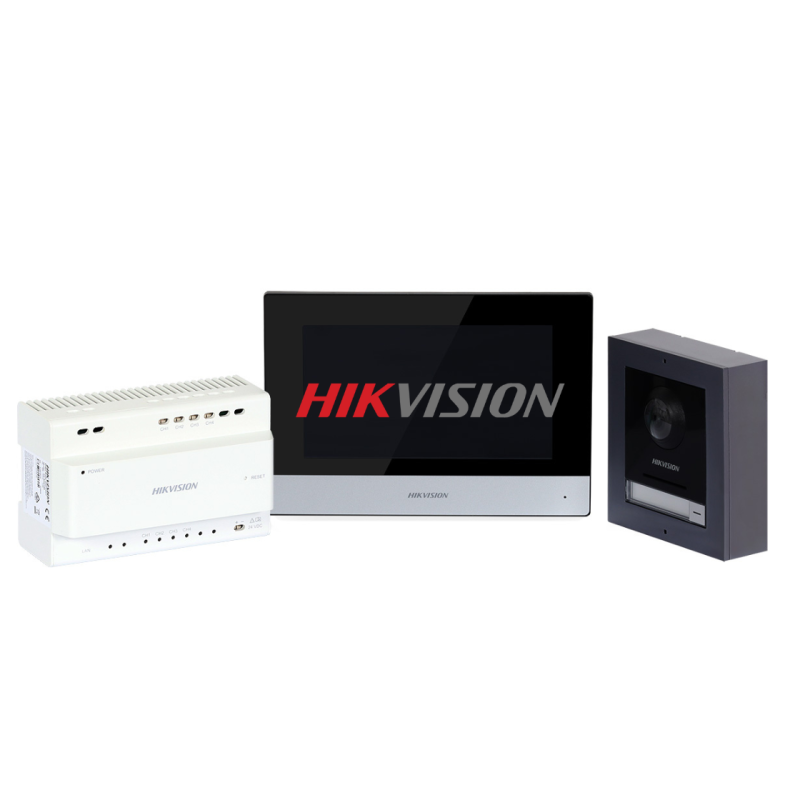 Kit videoporteiro 2 fios - Hikvision KIS702Y