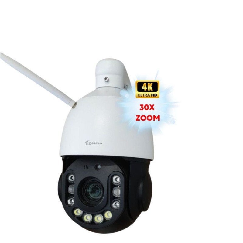 Vullcam Câmara Rotativa WiFi e POE 8MP 4K 30X Zoom - VL-Z202